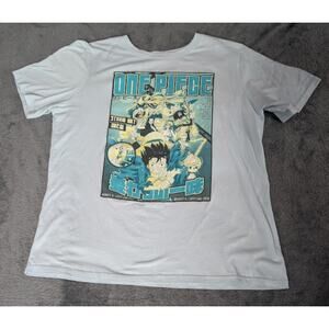 ONE PIECE Anime Straw Hat Crew Magazine Boyfriend Fit Womens T-shirt XL